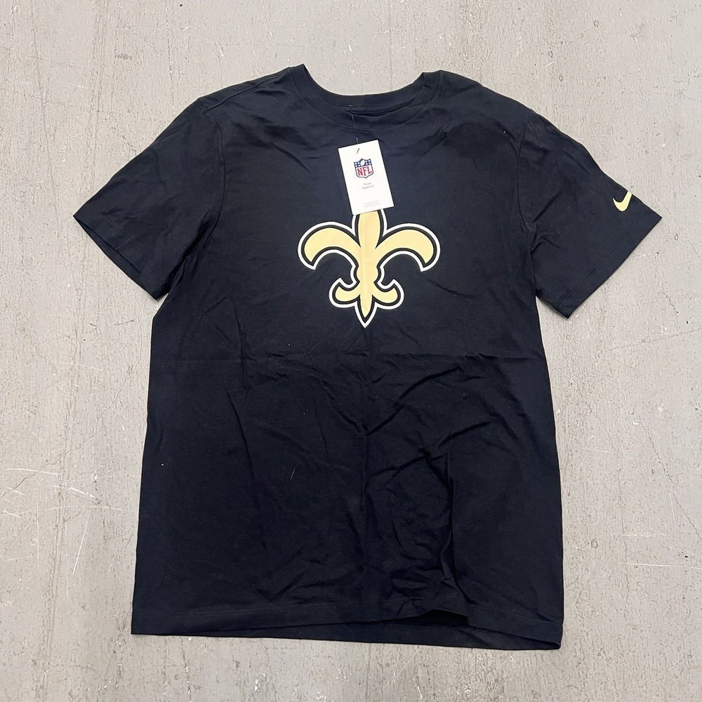Nike Men's New Orleans Saints NFL Logo T-Shirt Black Size Medium